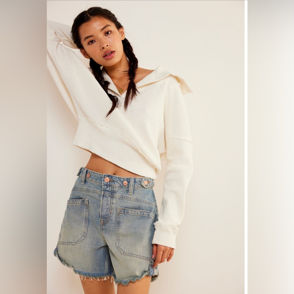 Free People Palmer Jean Shorts La La Land Size 26